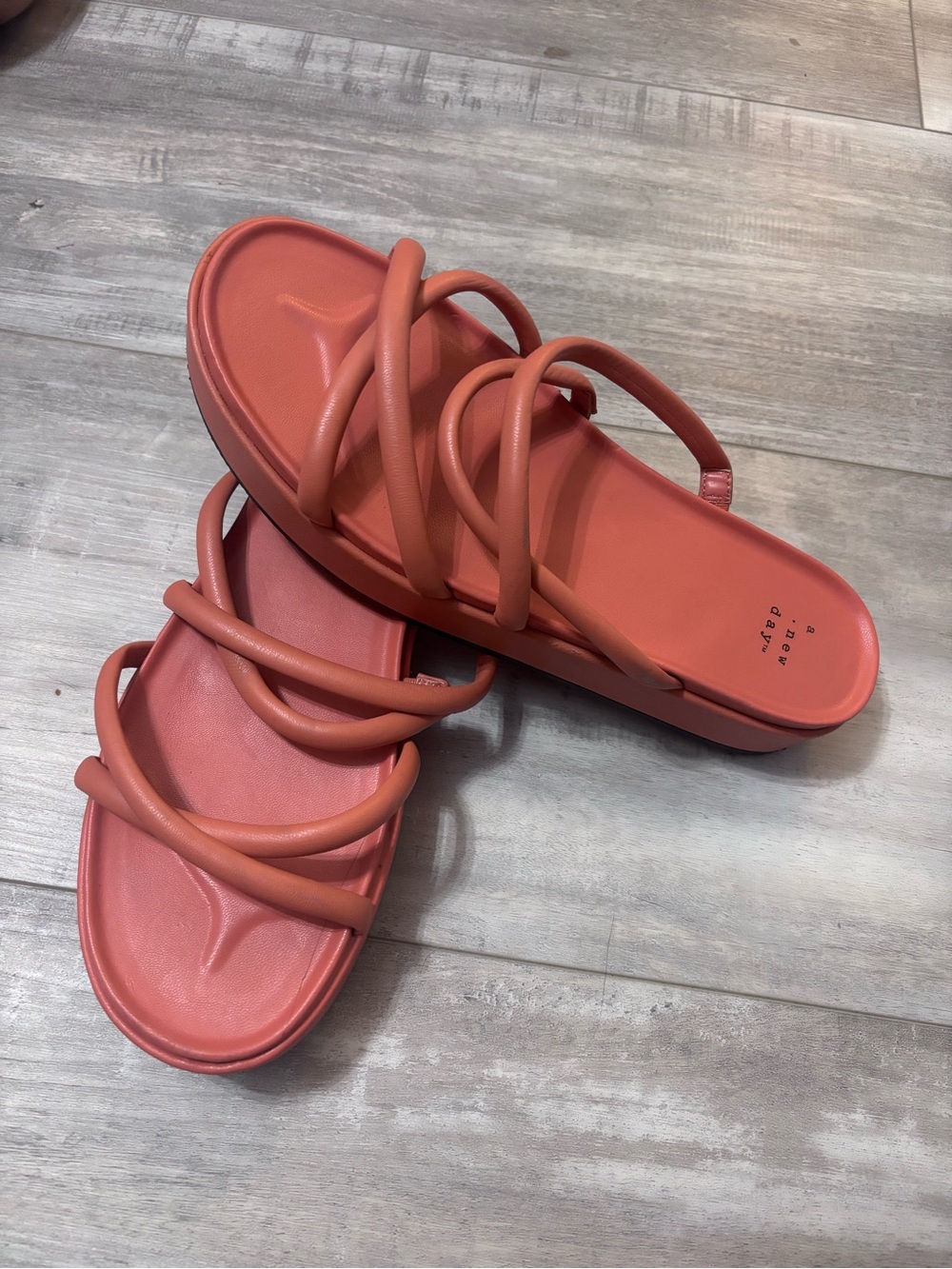 a new day Terracotta Multi-Strap Slide Sandals